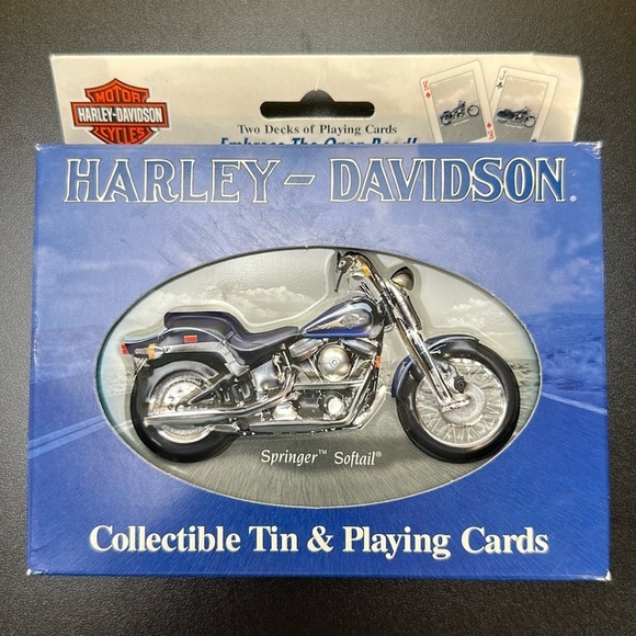 Harley-Davidson Collectible Tin/Playing Cards Heritage Softail Springer Softail - Picture 9 of 9